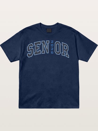 Senior 2026 Varsity Style Text Cotton T-shirt