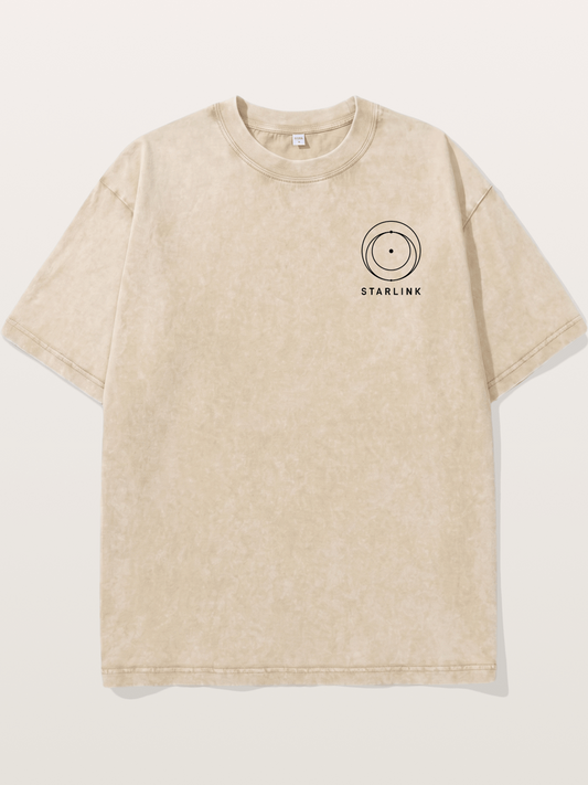 Starlink Orbit Minimal Logo Washed T-shirt