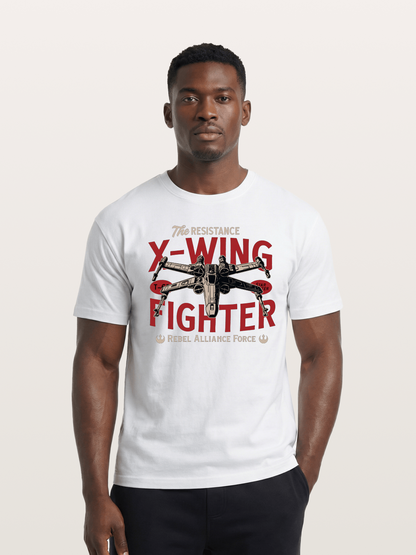Resistance X-Wing Fighter Retro Design Cotton T-shirt