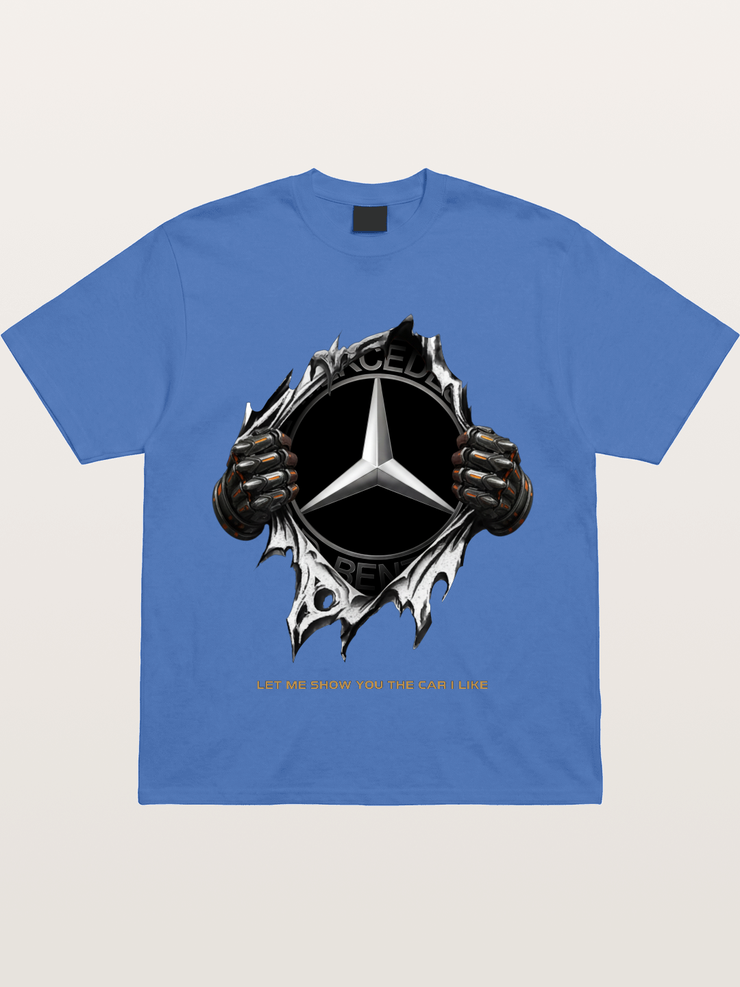 Mercedes Star Crest Tear Through Gildan T-shirt
