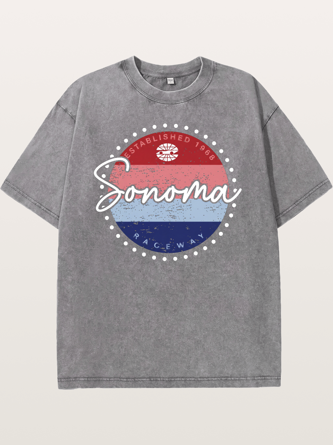 Sonoma Raceway Retro Circular Logo Washed T-shirt
