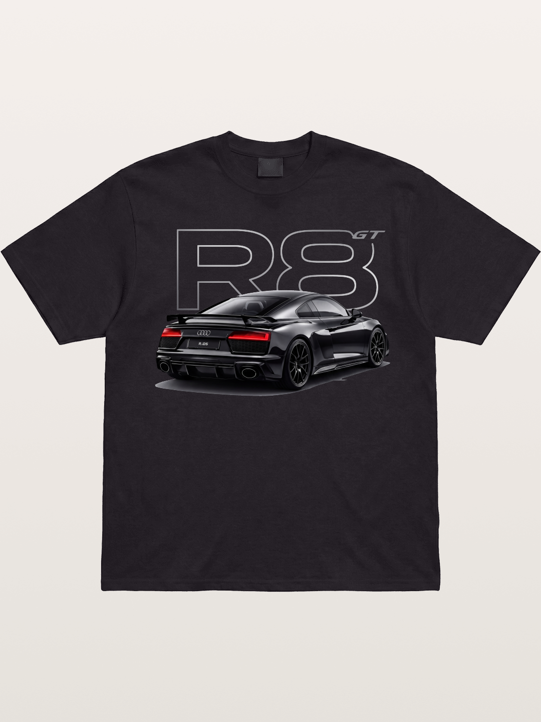Audi R8 GT Black Rear End Gildan T-shirt