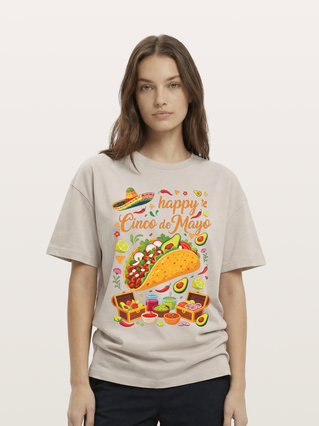 Cinco de Mayo Giant Taco Feast Cotton T-shirt