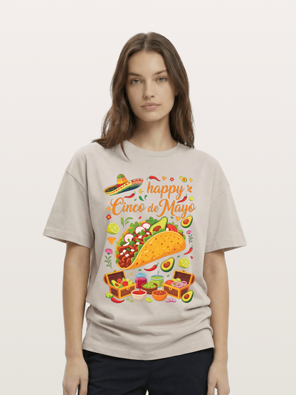 Cinco de Mayo Giant Taco Feast Cotton T-shirt