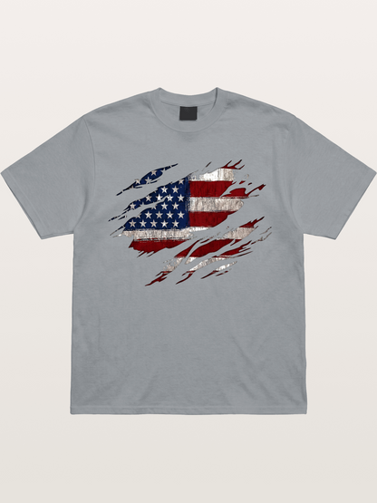 Eagle Claw Retro American Flag Gildan T-shirt