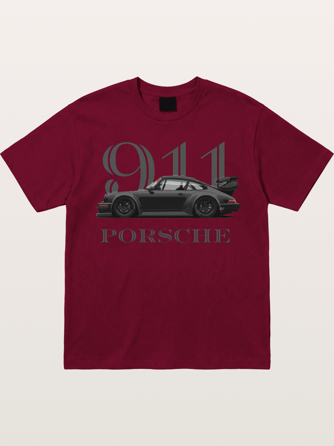 Porsche 911 Widebody Black Sports Car Gildan T-shirt