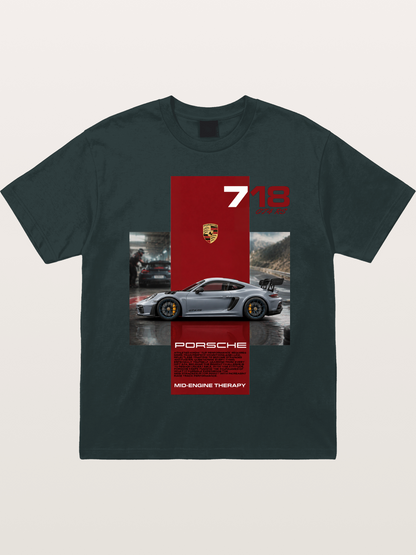 Porsche 718 GT4 RS Mid-Engine Therapy Gildan T-shirt