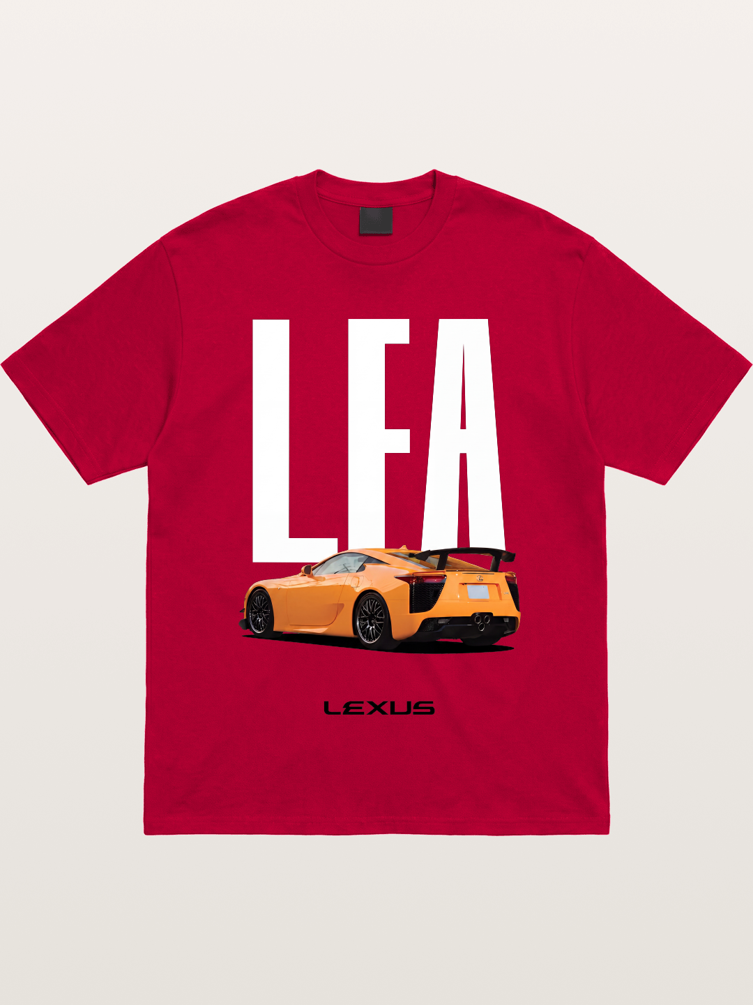 Orange Lexus LFA Rear Print Gildan T-shirt