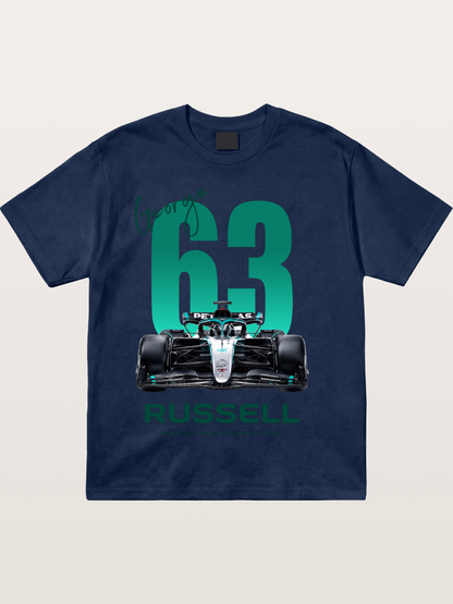 George Russell Mercedes F1 63 Cotton T-shirt
