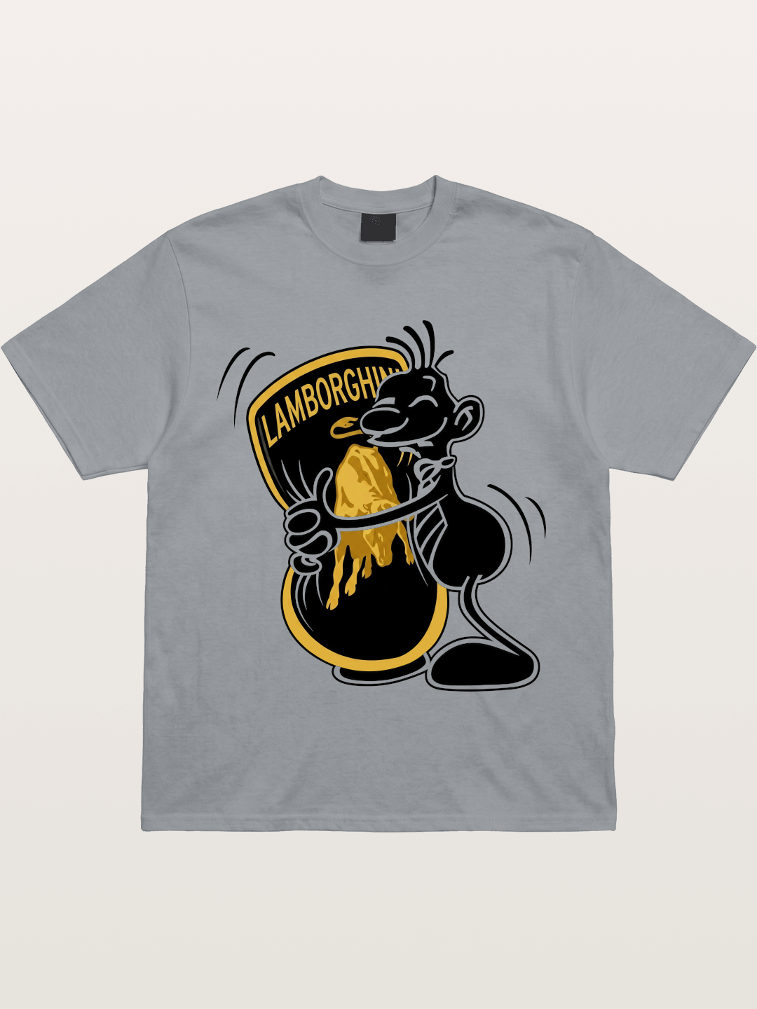 Cartoon Hugs Lamborghini Logo Gildan T-shirt