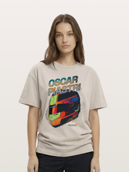 Oscar Piastri McLaren Helmet Cotton T-shirt