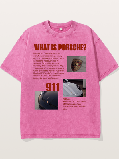 Porsche 911 Information Layout Washed T-shirt