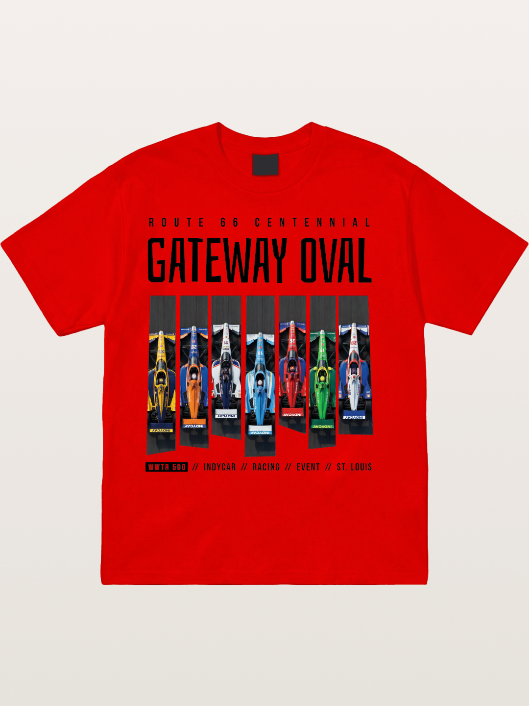 Vertical Grid Gateway Oval Art Cotton T-shirt