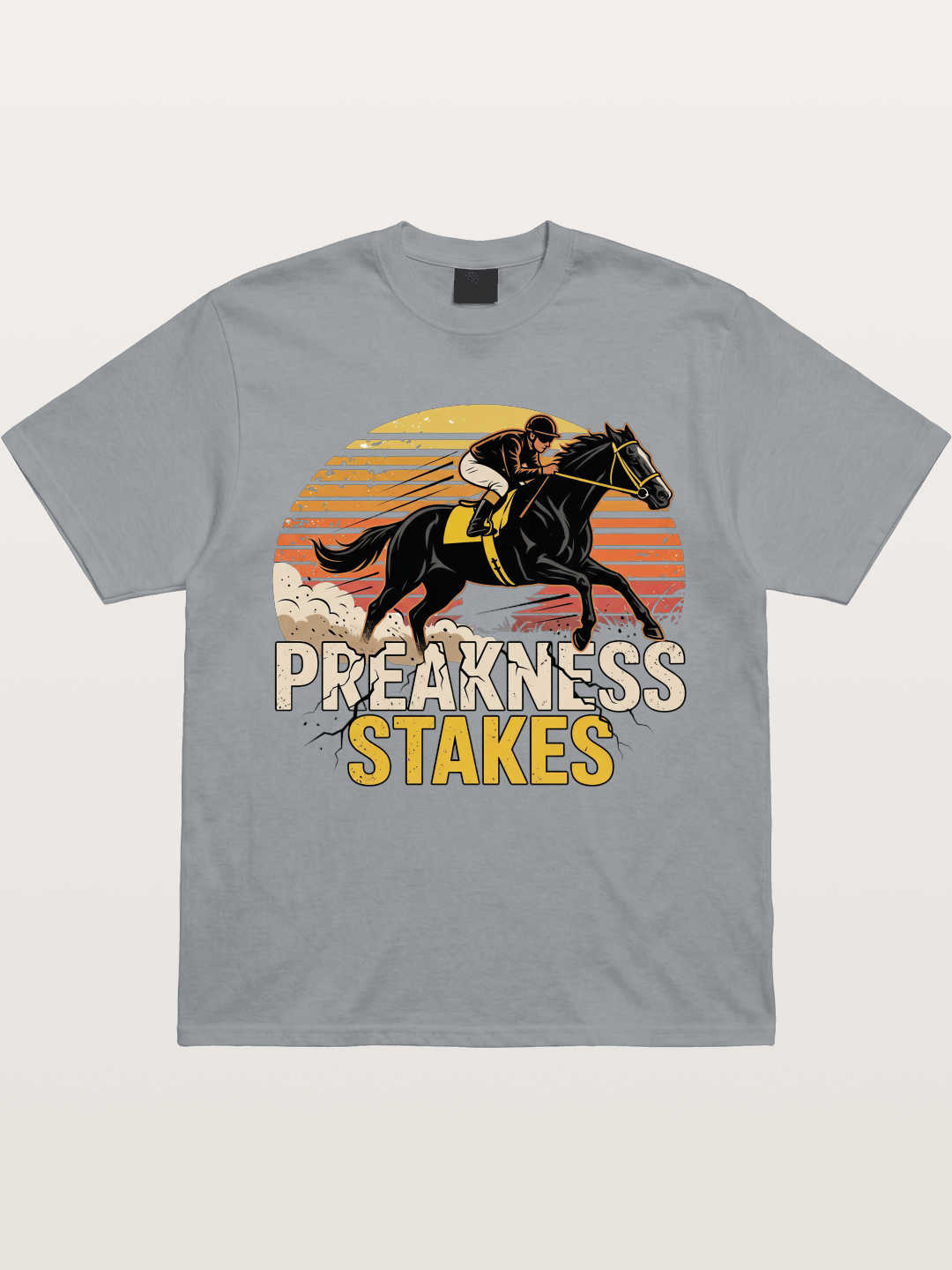 Preakness Stakes Retro Sunset Print Gildan T-shirt