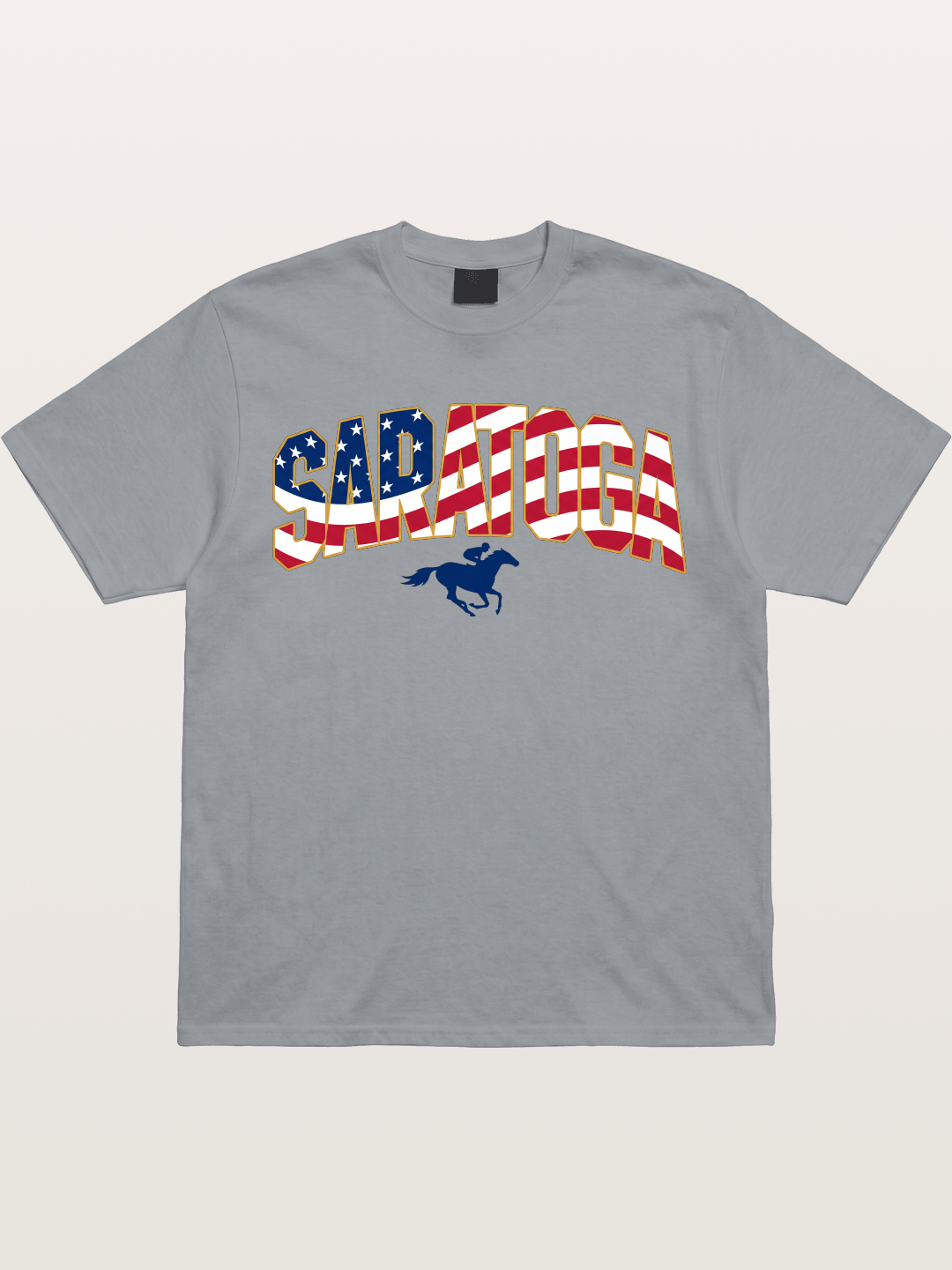 Saratoga Horse Racing American Colors Gildan T-shirt