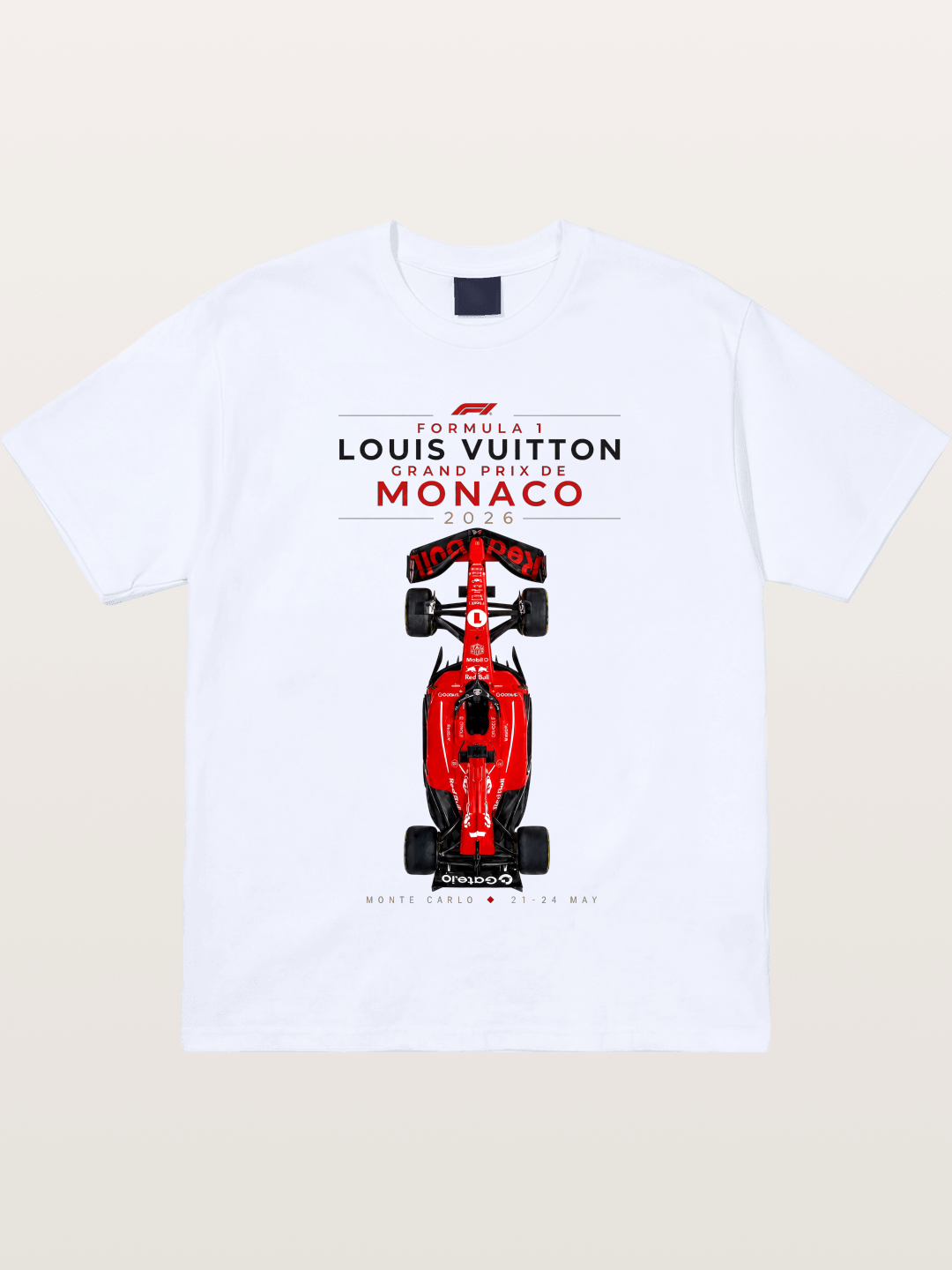 LV Monaco F1 Red Race Car Gildan T-shirt