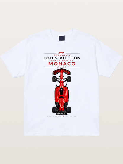 LV Monaco F1 Red Race Car Gildan T-shirt