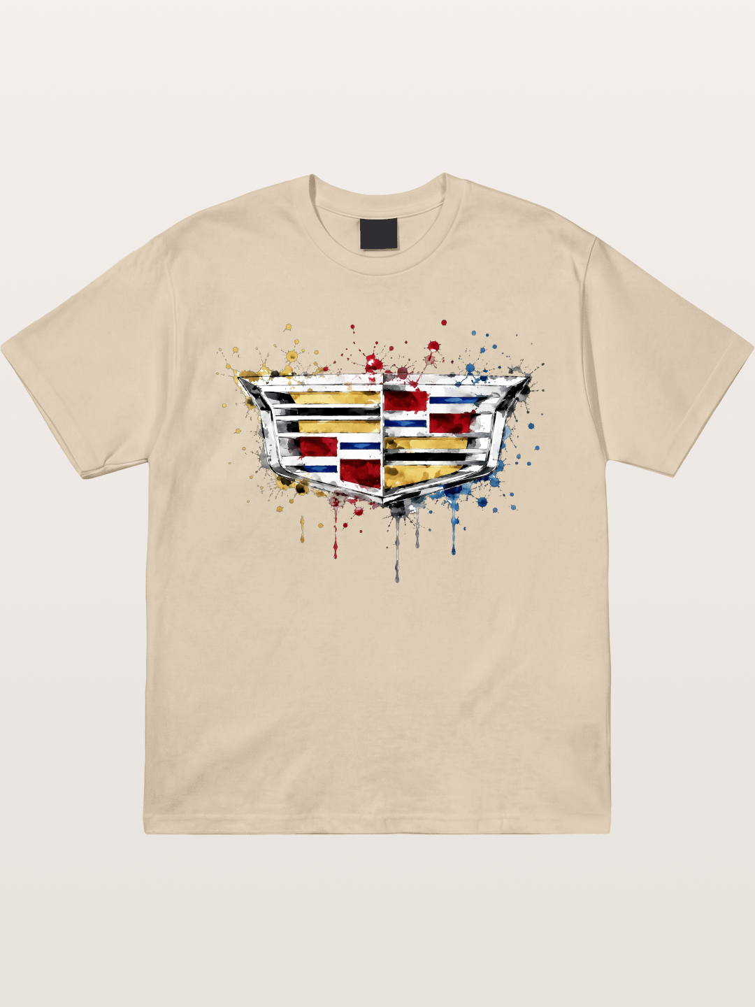 Cadillac Watercolor Logo Print Gildan T-shirt