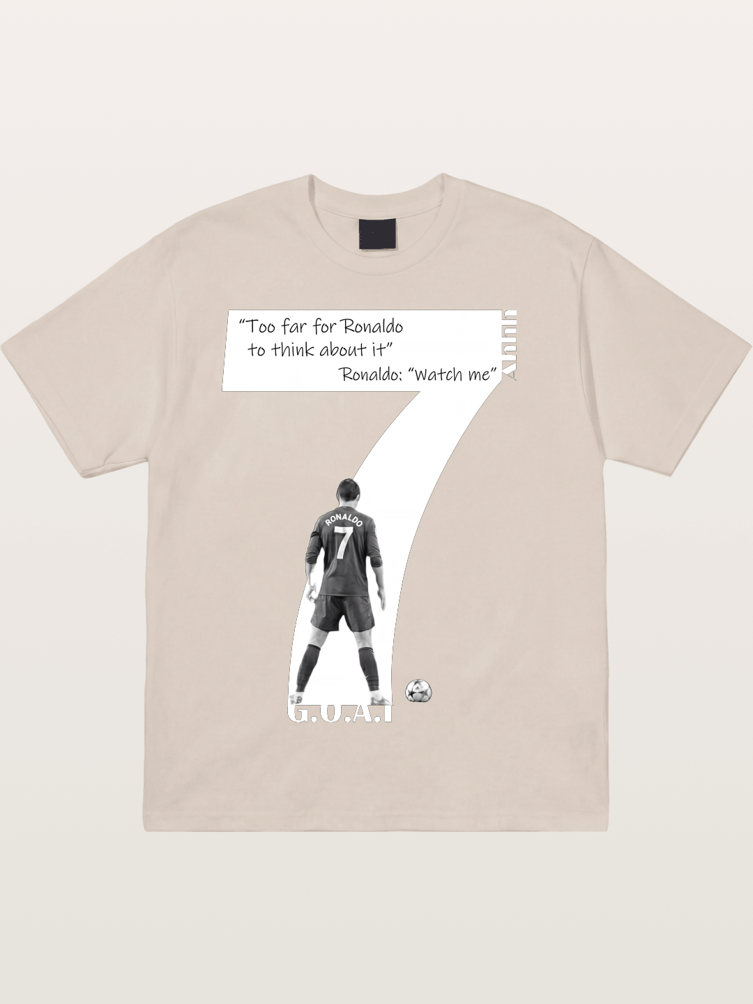 Ronaldo #7 Watch Me Quote Cotton T-shirt