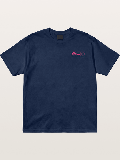 Eat Sleep Mercedes Pink Print Cotton T-shirt