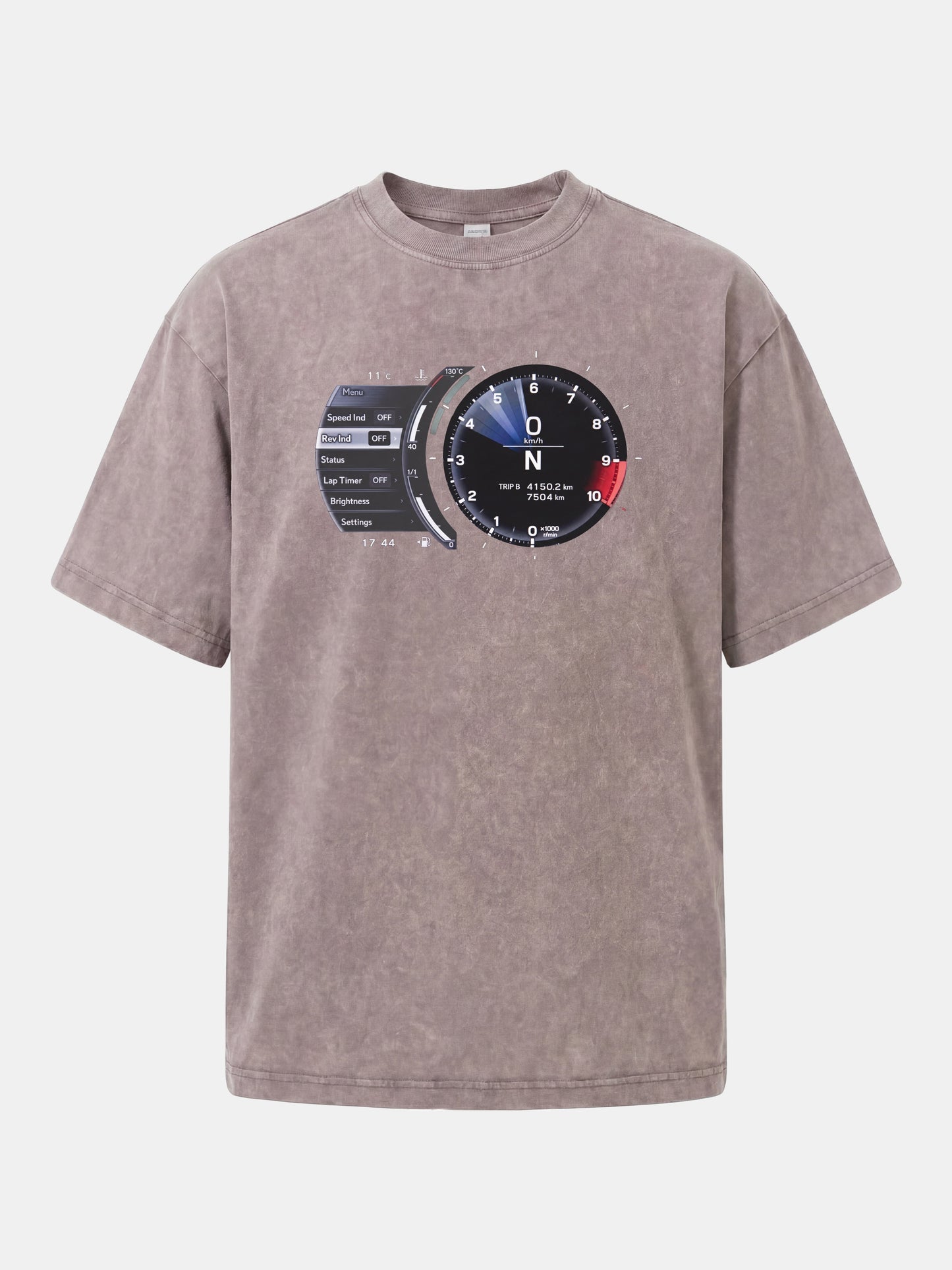 Lexus Analog Tachometer With Menu Panel Washed T-shirt