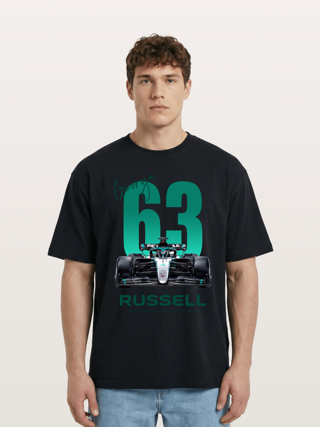 George Russell Mercedes F1 63 Cotton T-shirt