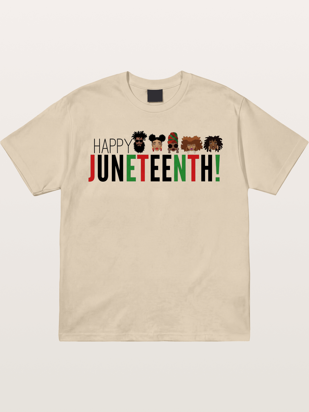 Happy Juneteenth Diverse Faces Gildan T-shirt