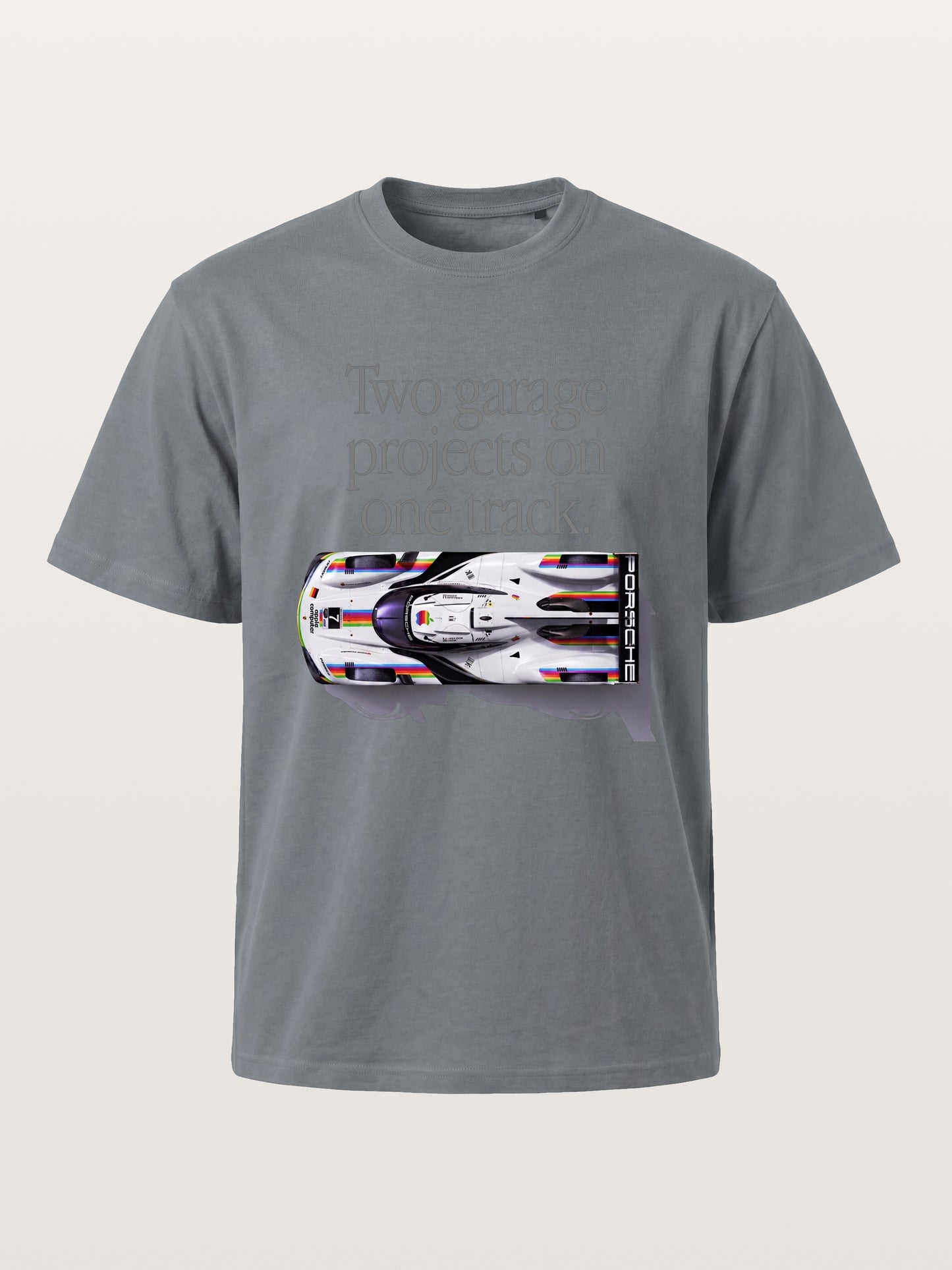 Le Mans Racer Two Garage Quote Cotton T-shirt