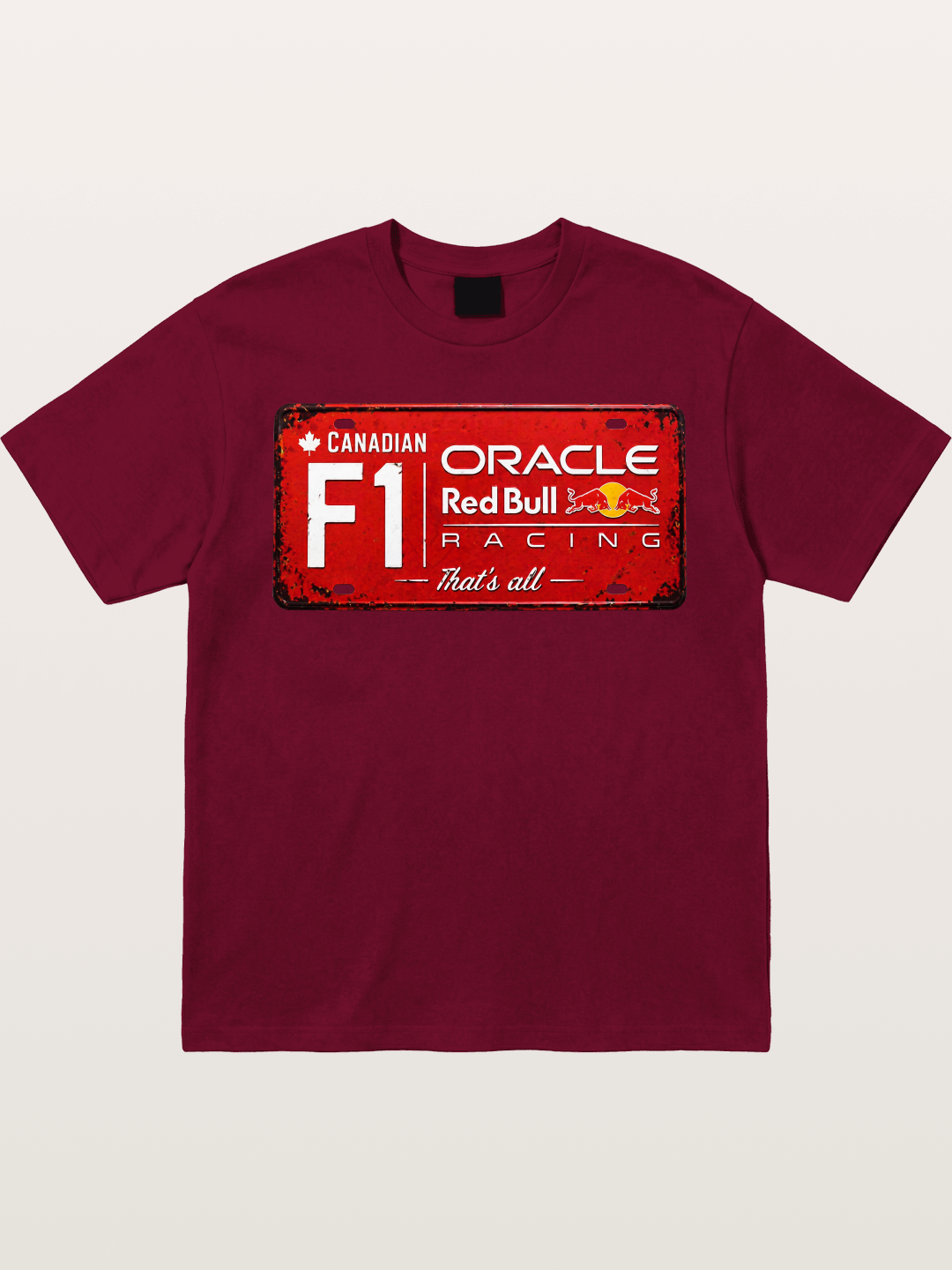 Red Bull F1 Vintage License Plate Gildan T-shirt