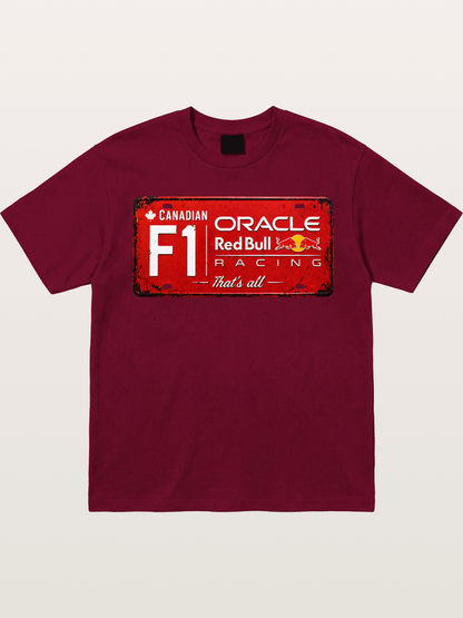 Red Bull F1 Vintage License Plate Gildan T-shirt