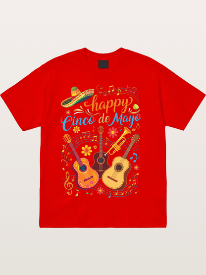Mexican Guitar Trumpet Notes Cotton T-shirt
