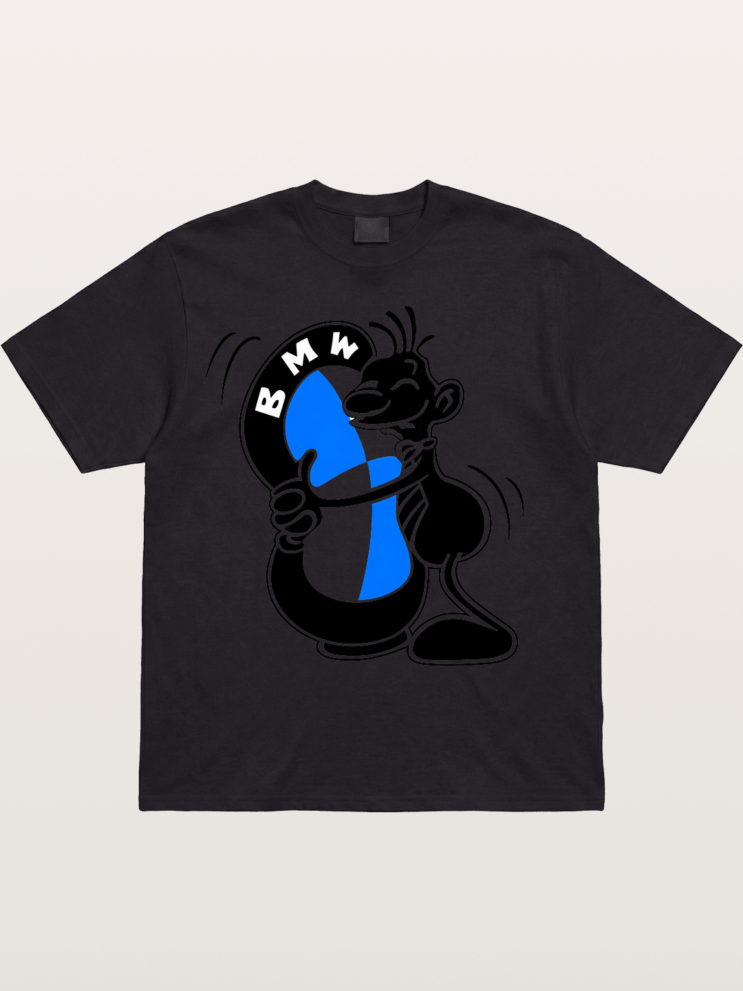 BMW Cartoon Mascot Sticker Cotton T-shirt