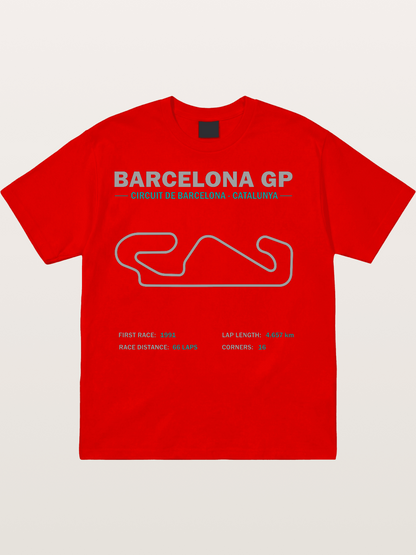 Catalunya GP Track Spec Outline Cotton T-shirt
