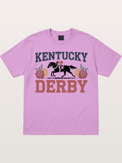 Kentucky Derby Rose Horse Poster Gildan T-shirt