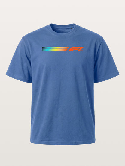 F1 Rainbow Gradient Stripe Banner Gildan T-shirt