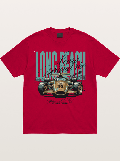 Vintage Long Beach Open Wheel Car Gildan T-shirt