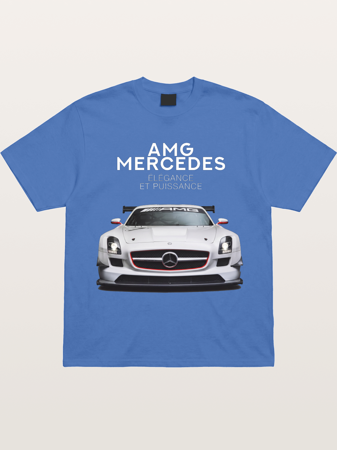 Mercedes AMG SLS White Race Car Gildan T-shirt