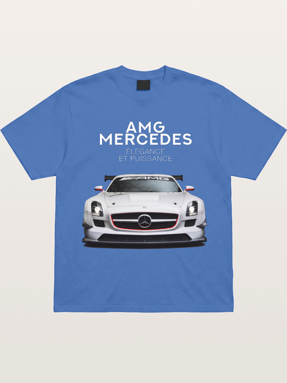 Mercedes AMG SLS White Race Car Gildan T-shirt