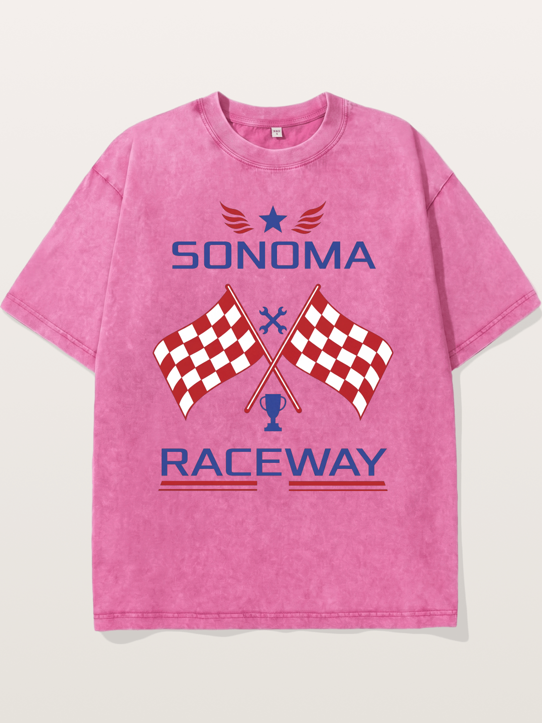 Sonoma Raceway Checkered Flag Crest Washed T-shirt