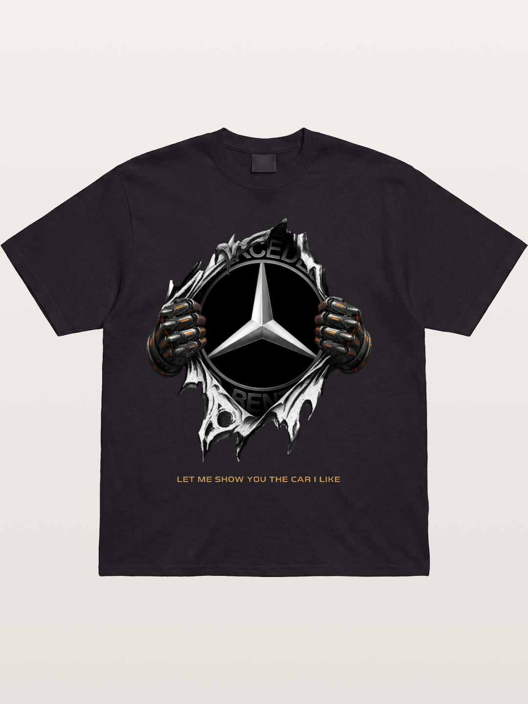 Mercedes Star Crest Tear Through Cotton T-shirt