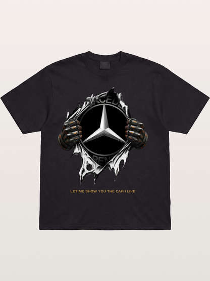 Mercedes Star Crest Tear Through Cotton T-shirt