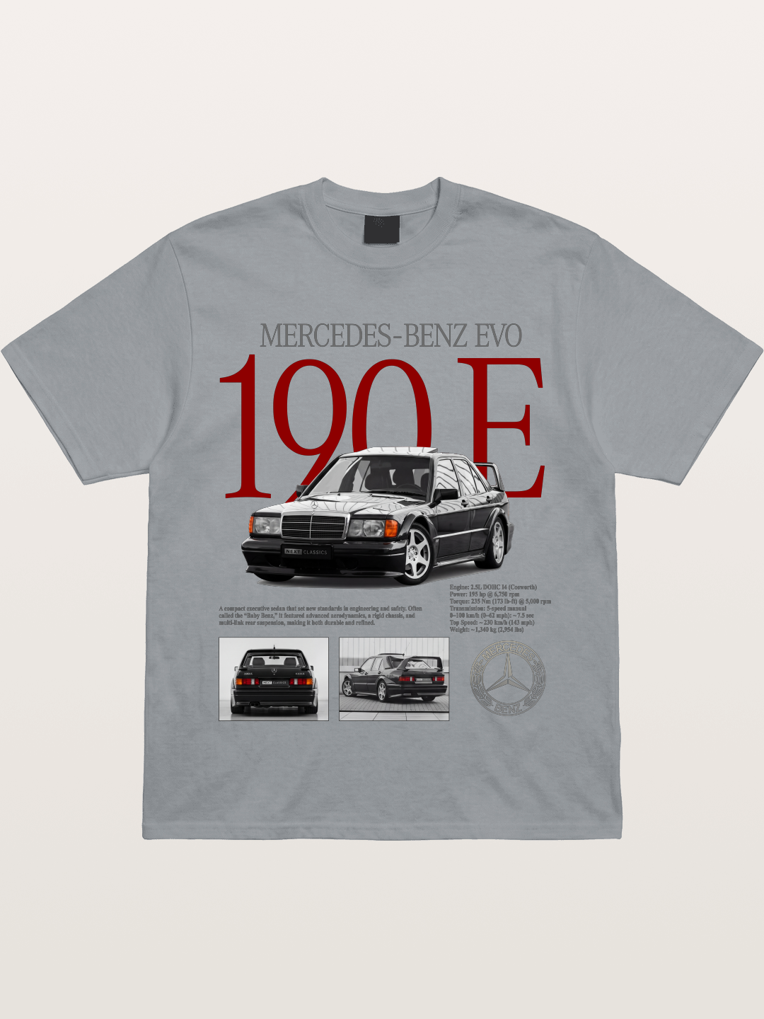 Mercedes-Benz 190E Retro Profile Gildan T-shirt
