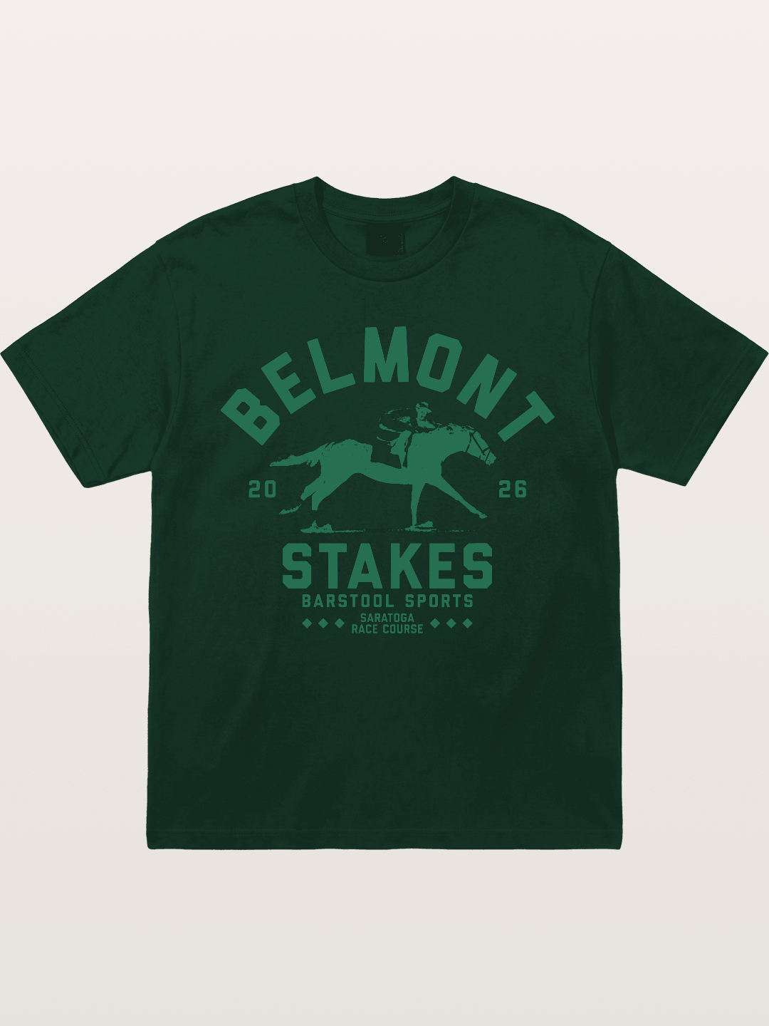 Belmont Stakes Horse Rider Silhouette Gildan T-shirt