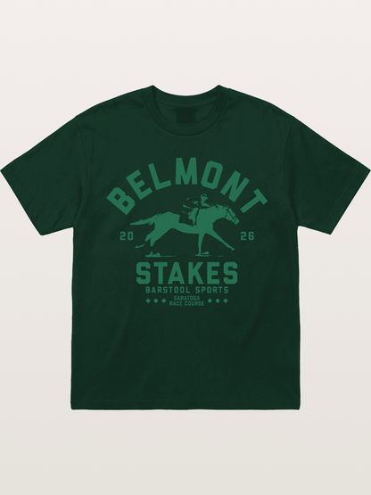 Belmont Stakes Horse Rider Silhouette Gildan T-shirt