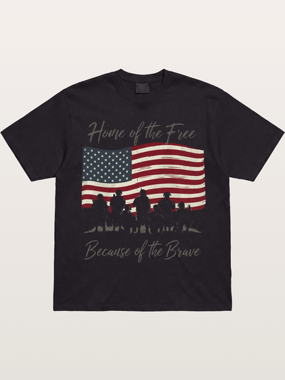 Home of the Free Because of the Brave Gildan T-shirt
