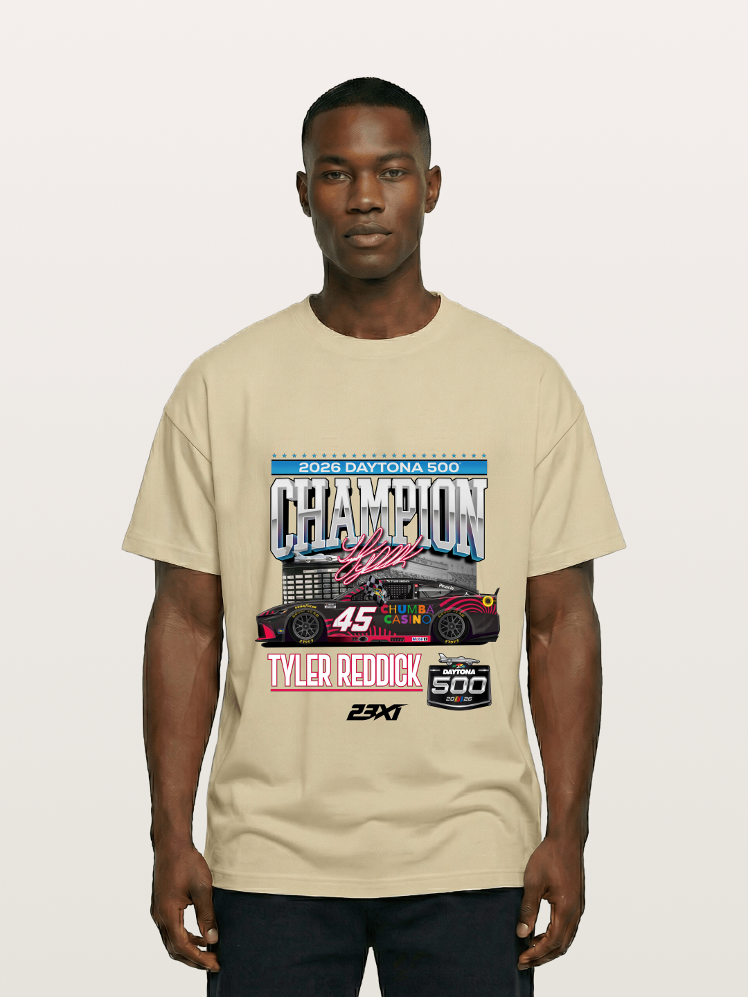 Tyler Reddick Daytona 500 Champion Print Gildan T-shirt