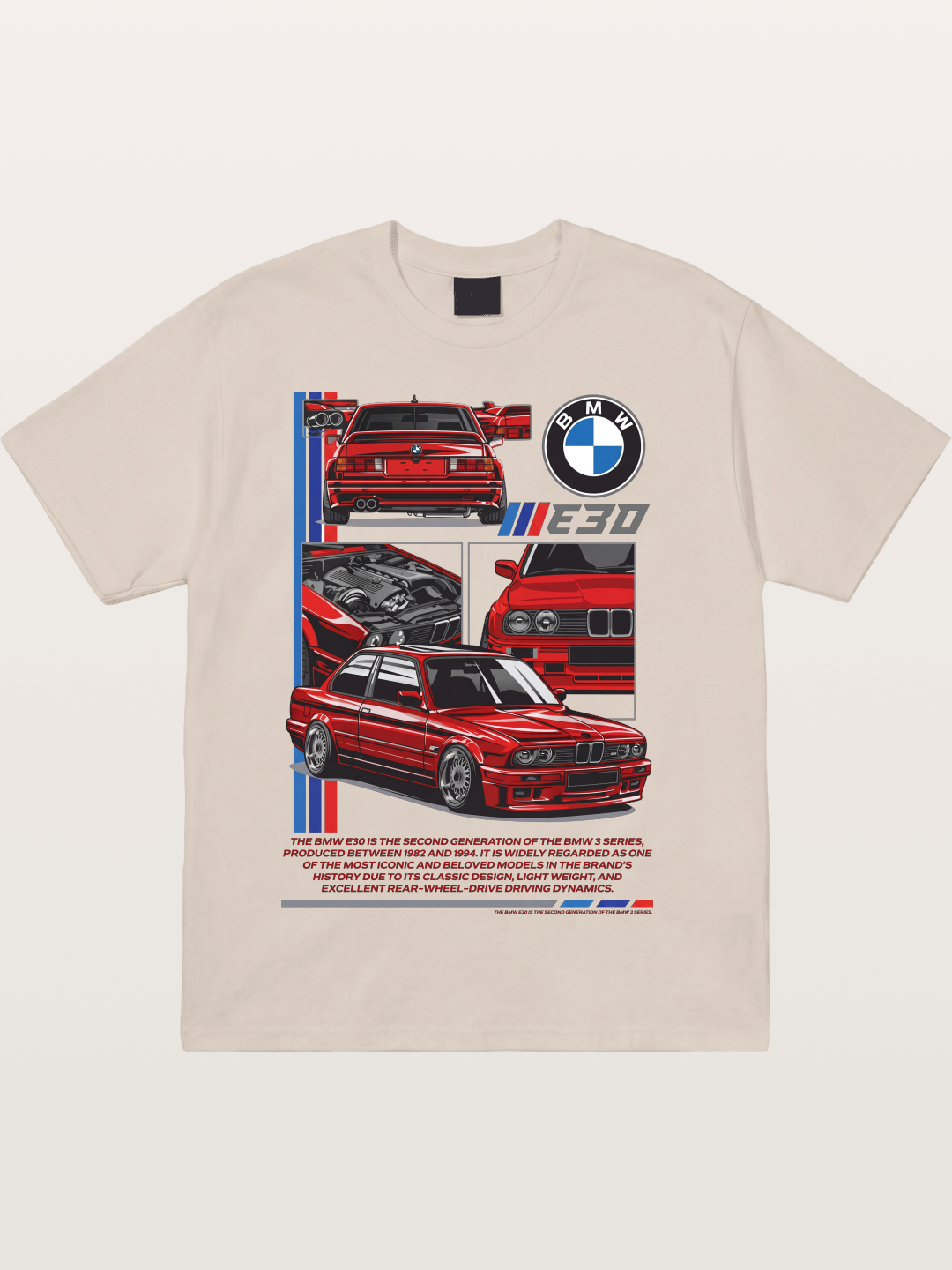 BMW E30 Multi Angle Collage Cotton T-shirt