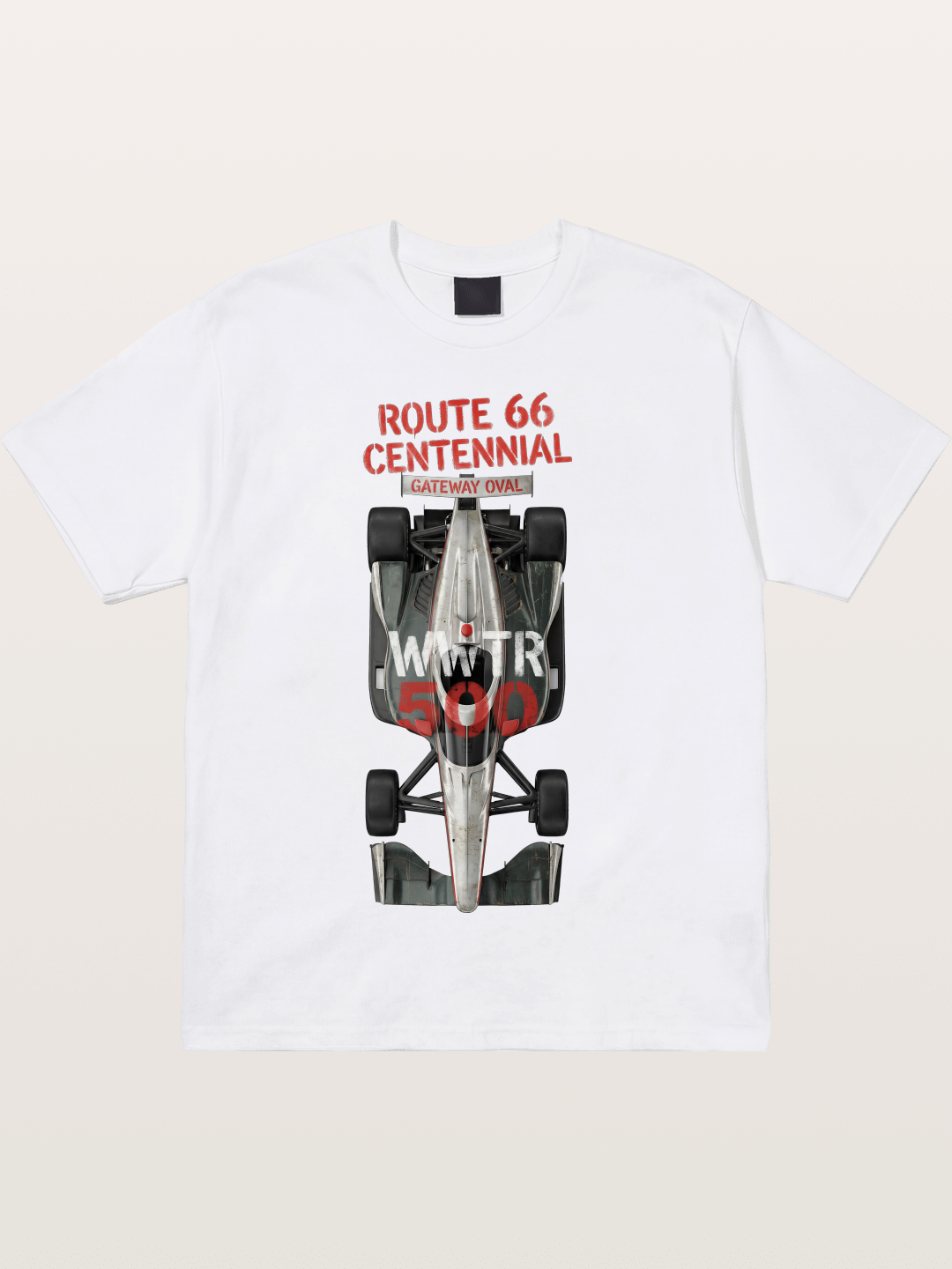 Back View Route66 IndyCar Cotton T-shirt