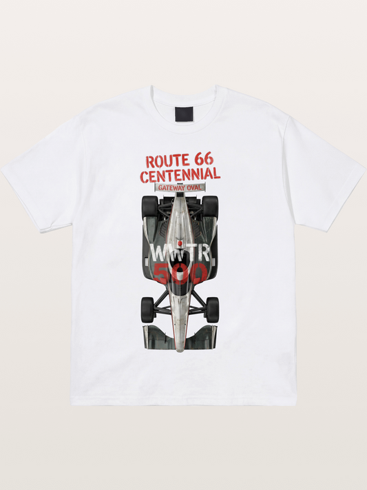 Back View Route66 IndyCar Cotton T-shirt