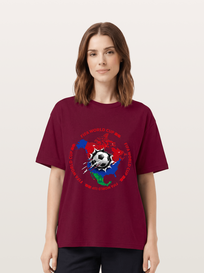 Soccer Ball Americas Burst Design Gildan T-shirt